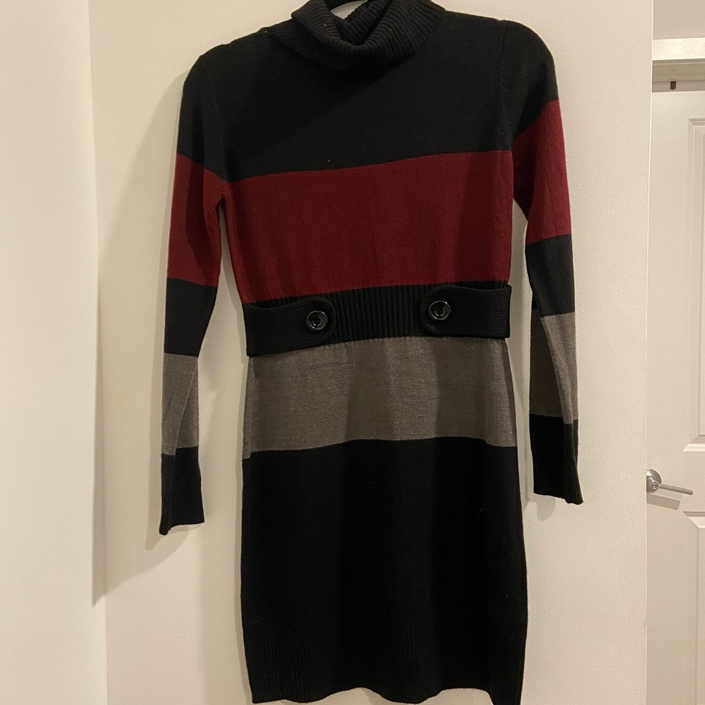 Droop neck sweater dress